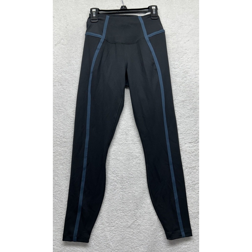 Nike One Womens Size S Black Blue High Waisted 7/8 Leggings New (T8)